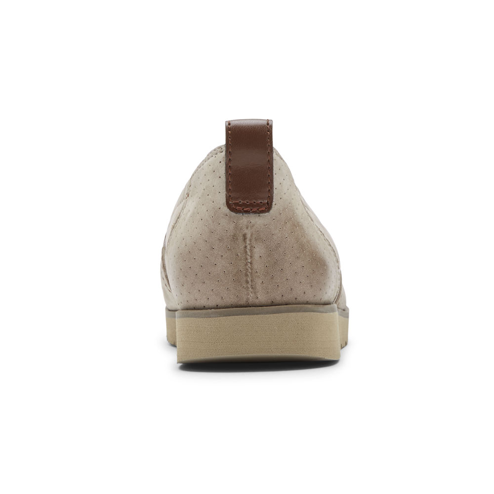 Slip-Ons Rockport Mujer Mexico - Cobb Hill Laci Beige - FXLGZ5921